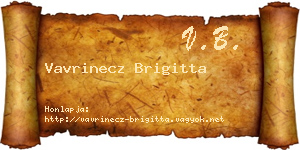 Vavrinecz Brigitta névjegykártya